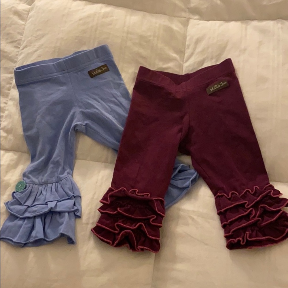 Two Matilda Jane Ruffle Pants size 12m